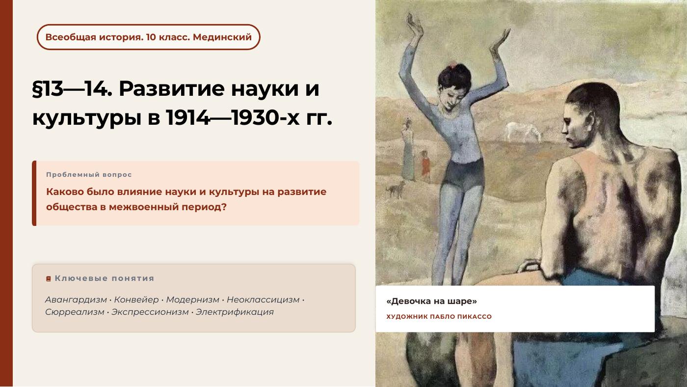 Развитие науки и культуры в 1914—1930-х гг. — полный комплект