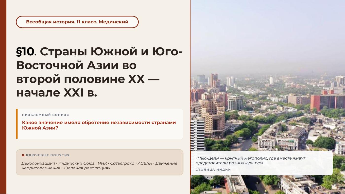 Страны Южной и Юго-Восточной Азии во второй половине XX — начале XXI в. — полный комплект