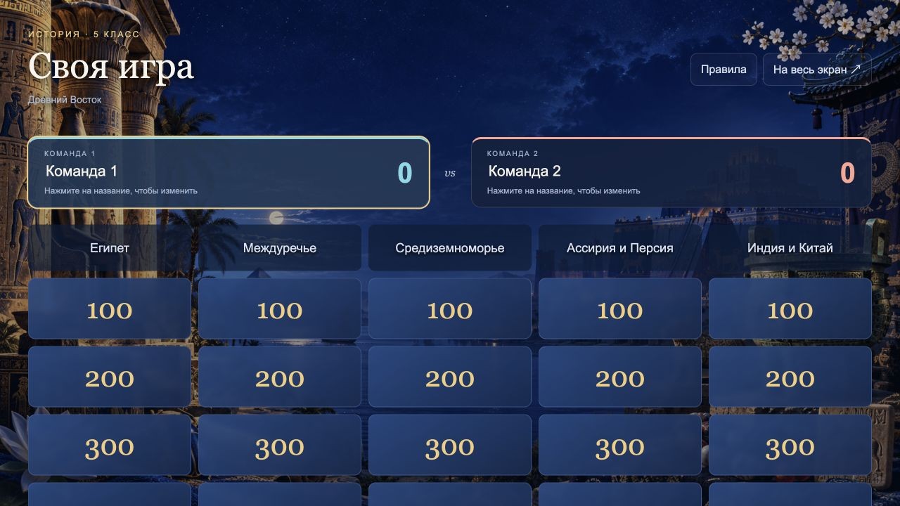 Древний Восток — своя игра