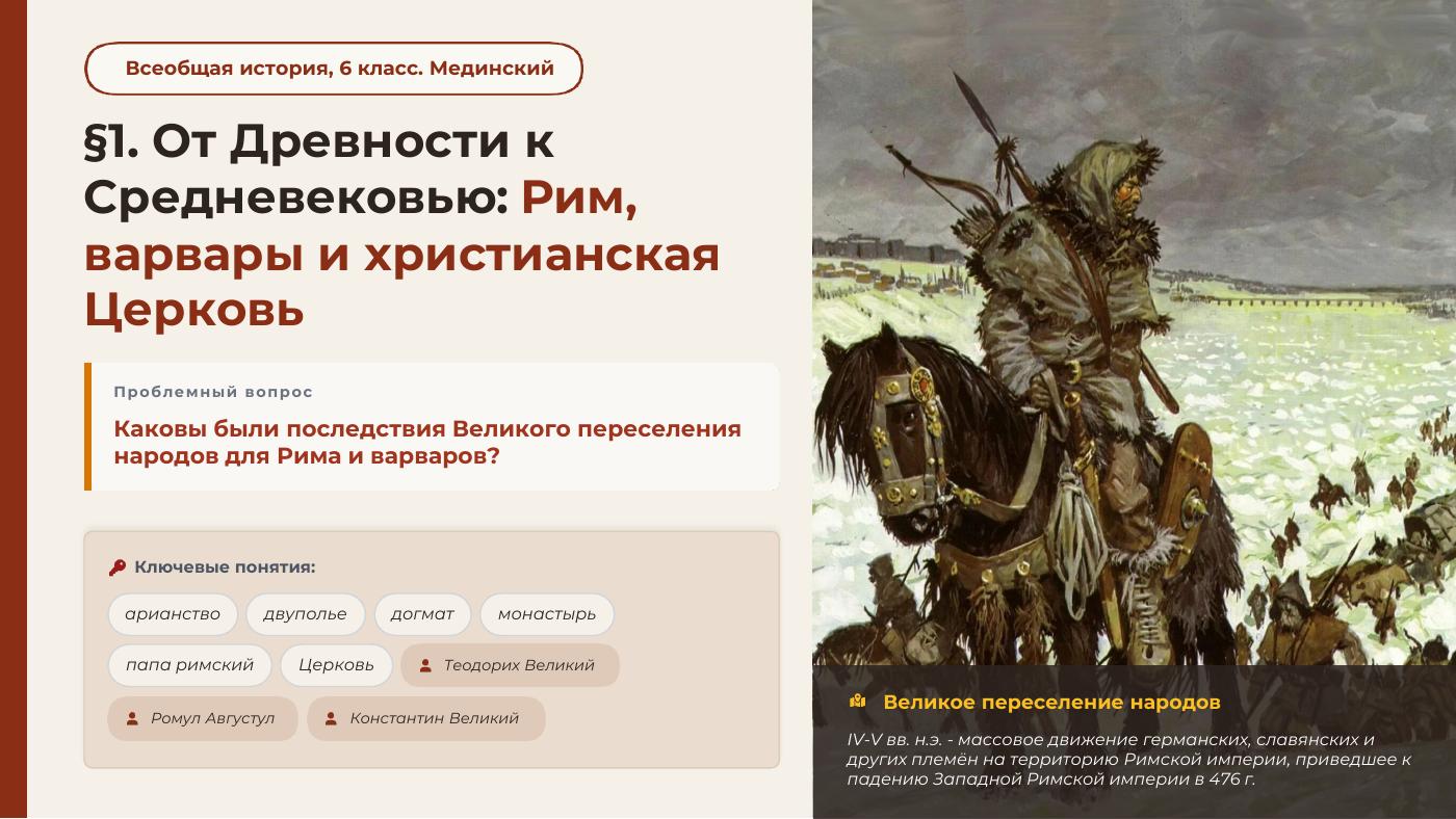 От Древности к Средневековью: Рим, варвары и христианская Церковь — полный комплект