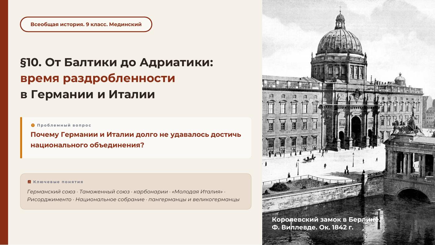От Балтики до Адриатики: время раздробленности в Германии и Италии — полный комплект