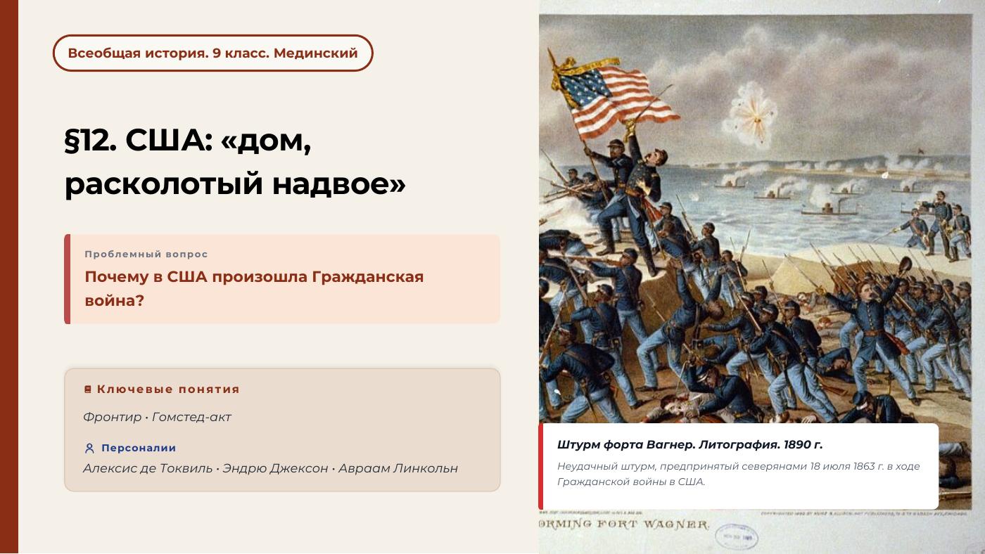 США: «дом, расколотый надвое» — полный комплект