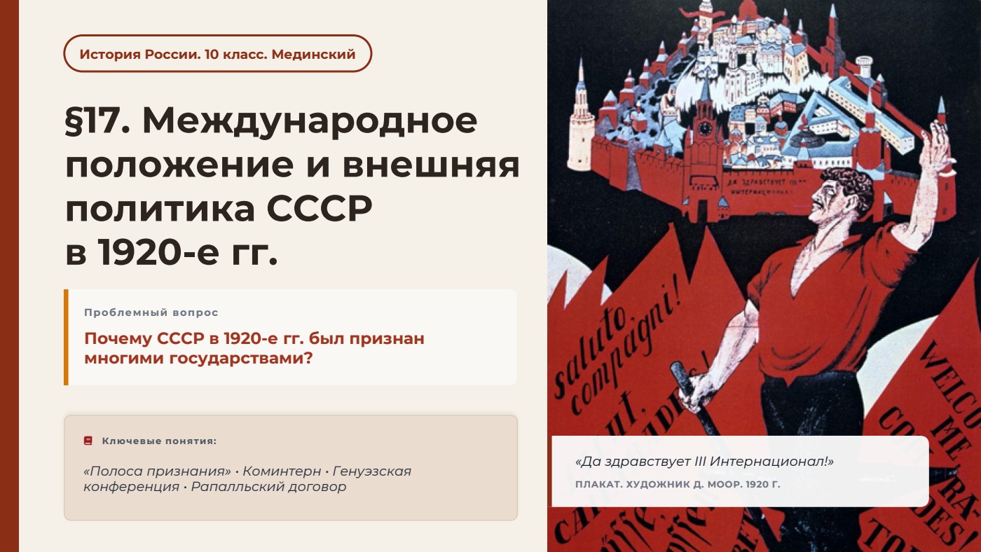 Международное положение и внешняя политика СССР в 1920-е гг. — полный комплект
