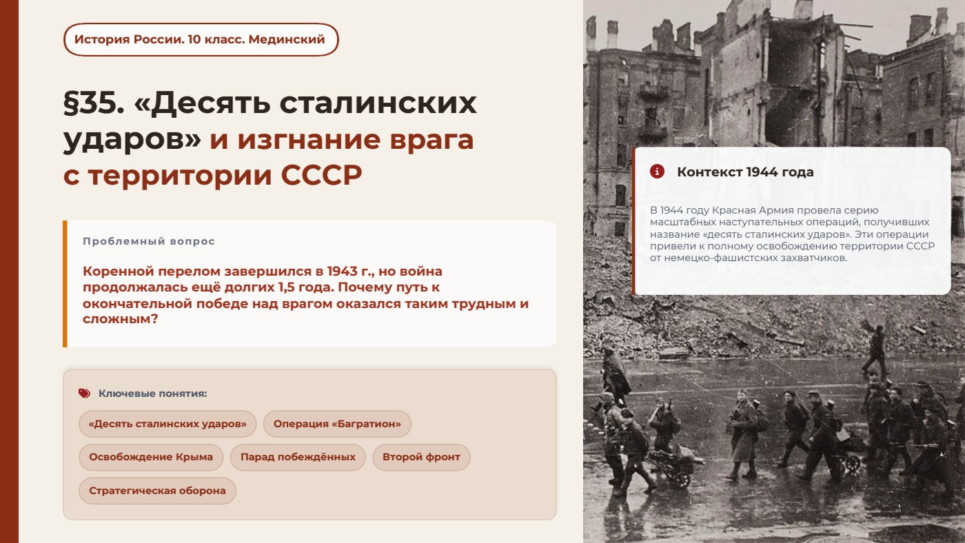 «Десять сталинских ударов» и изгнание врага — полный комплект