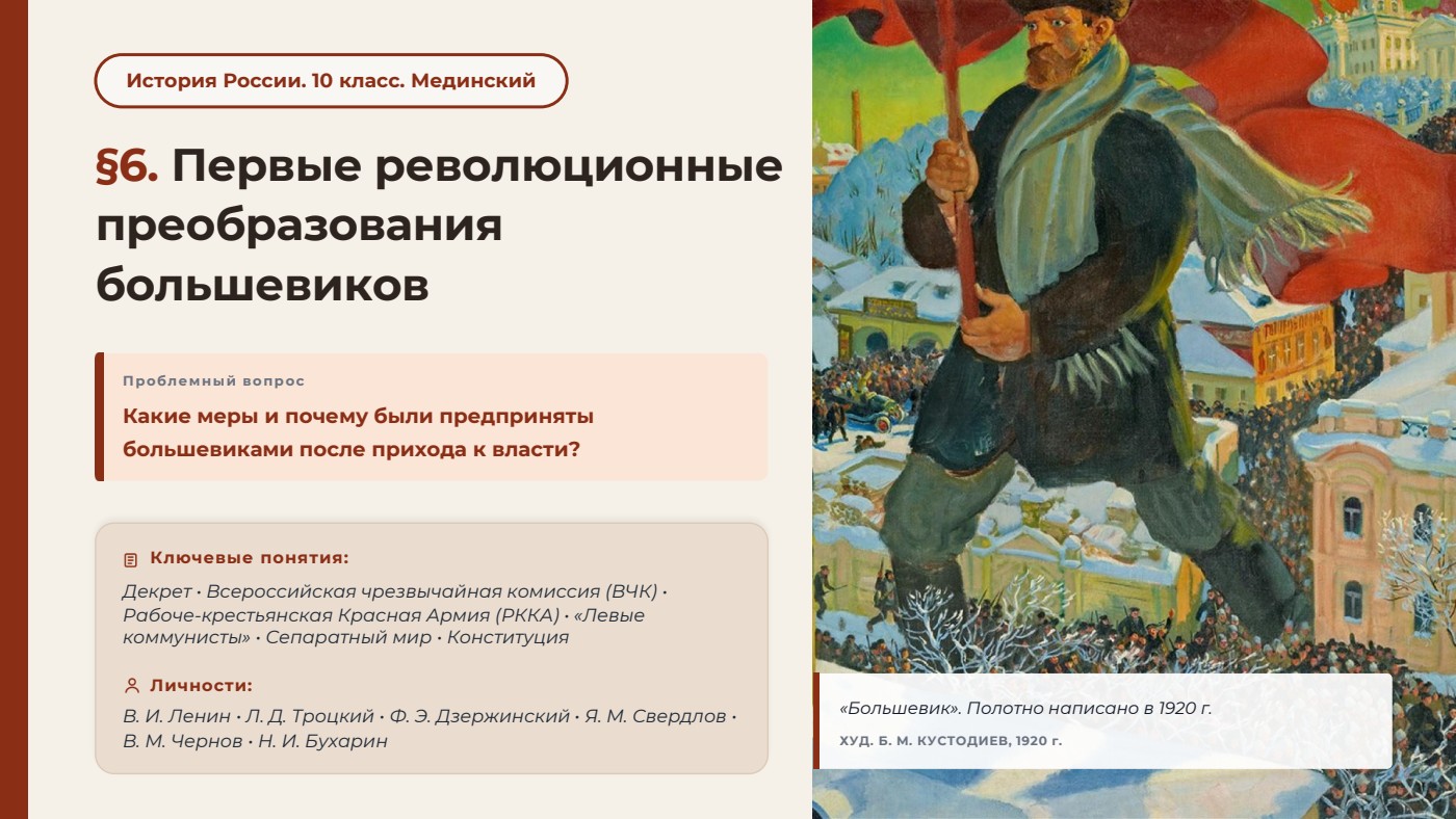 Первые революционные преобразования большевиков — полный комплект