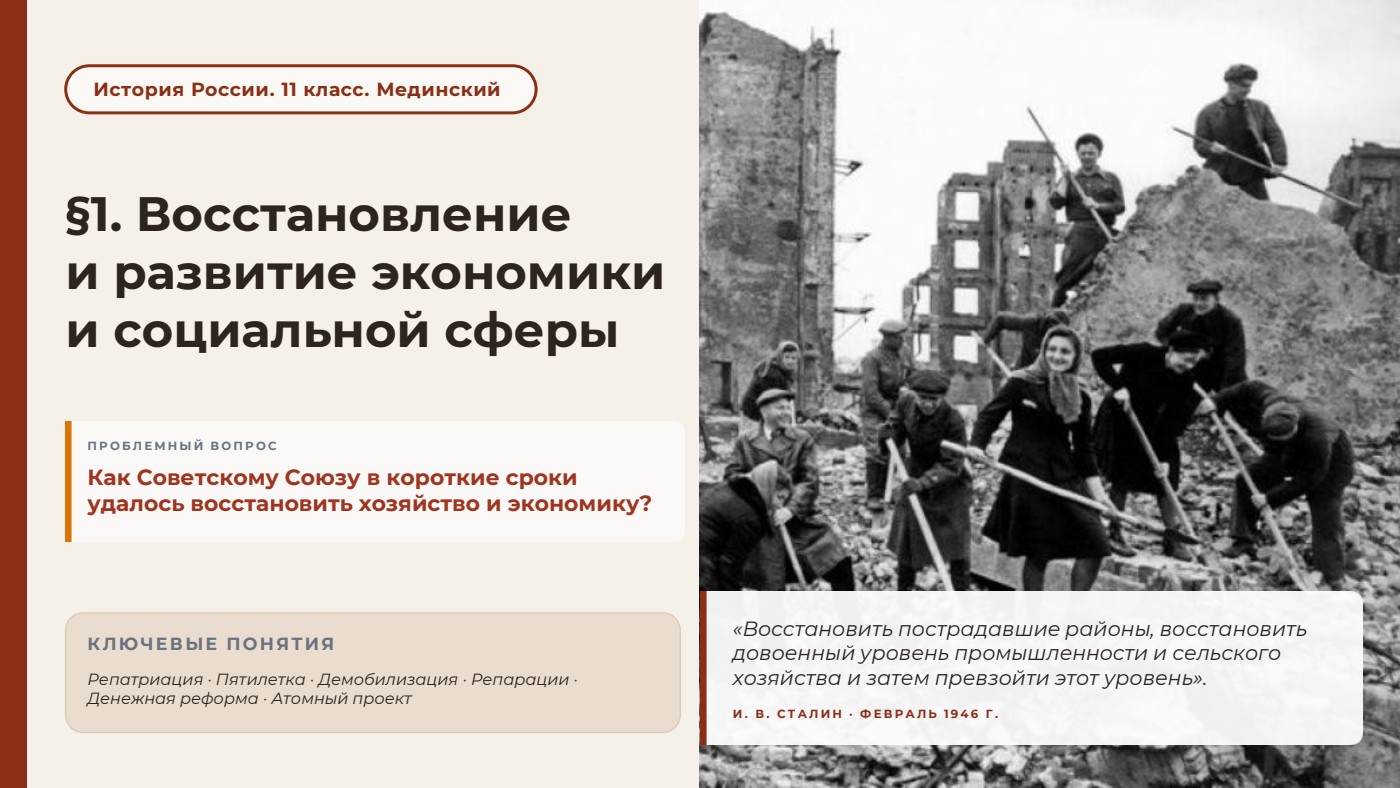 Восстановление и развитие экономики и социальной сферы — полный комплект