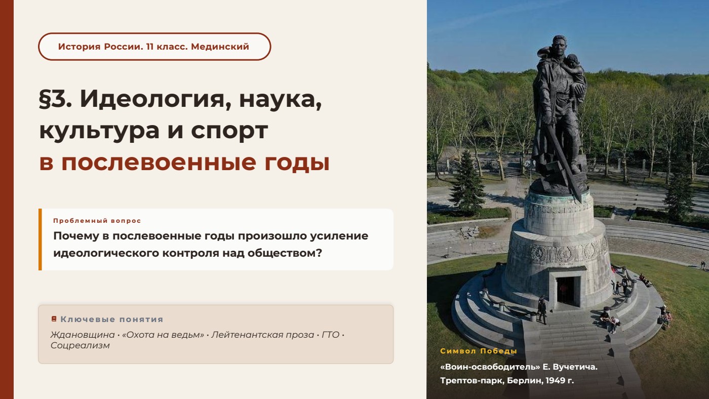 Идеология, наука, культура и спорт в послевоенные годы — полный комплект