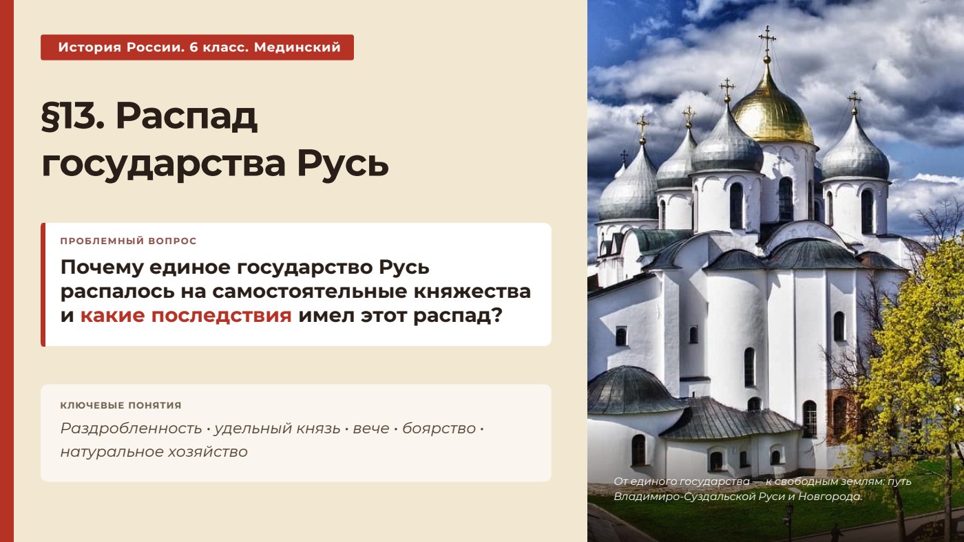 Политическая раздробленность Руси — полный комплект