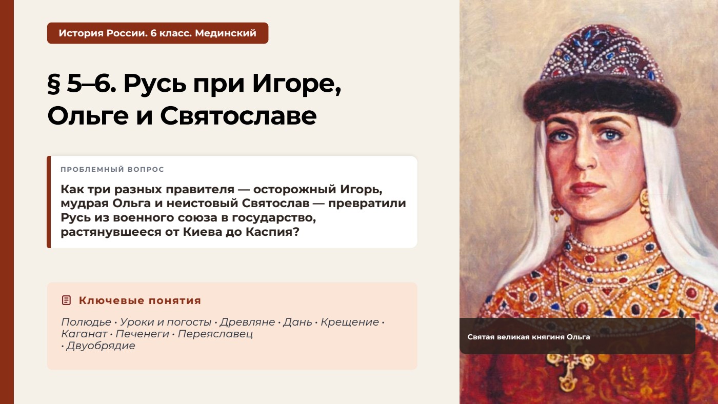 Русь при Игоре, Ольге, Святославе — полный комплект