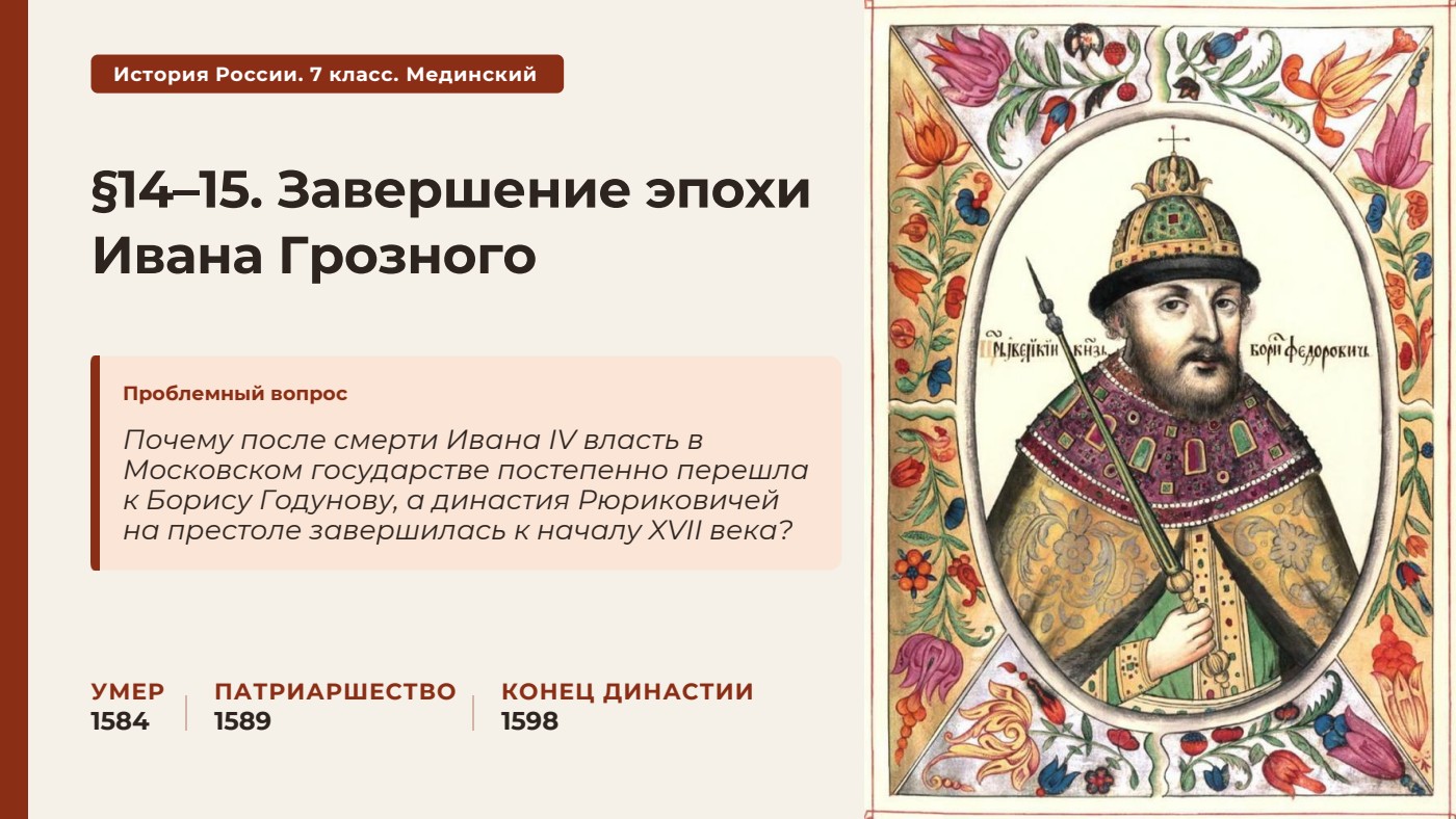 Завершение эпохи Ивана Грозного — полный комплект