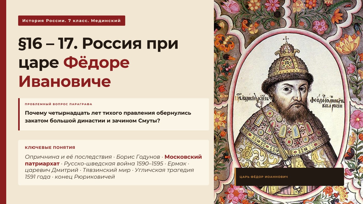 Россия при царе Фёдоре Ивановиче — полный комплект