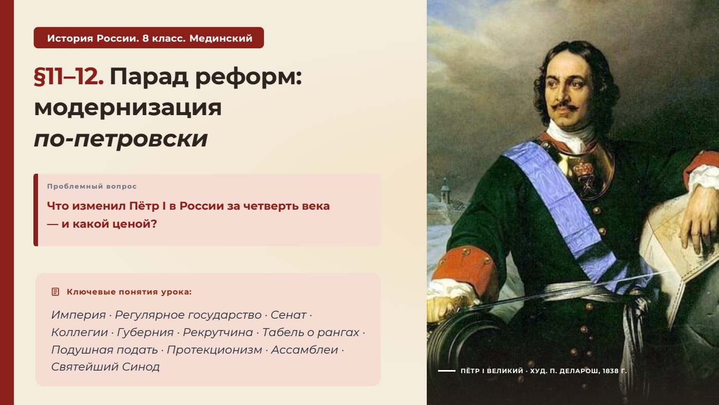 Парад реформ: модернизация по-петровски — полный комплект