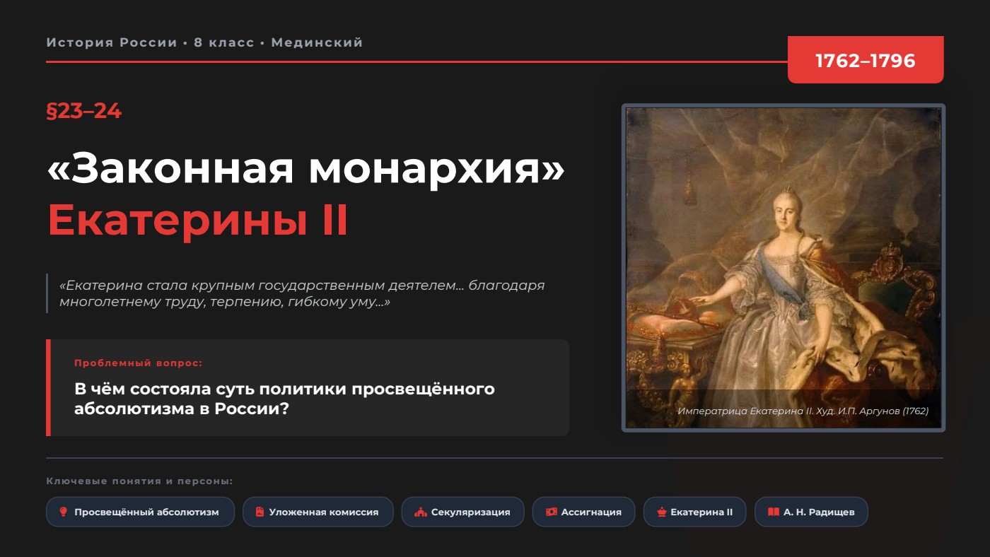 «Законная монархия» Екатерины II — полный комплект