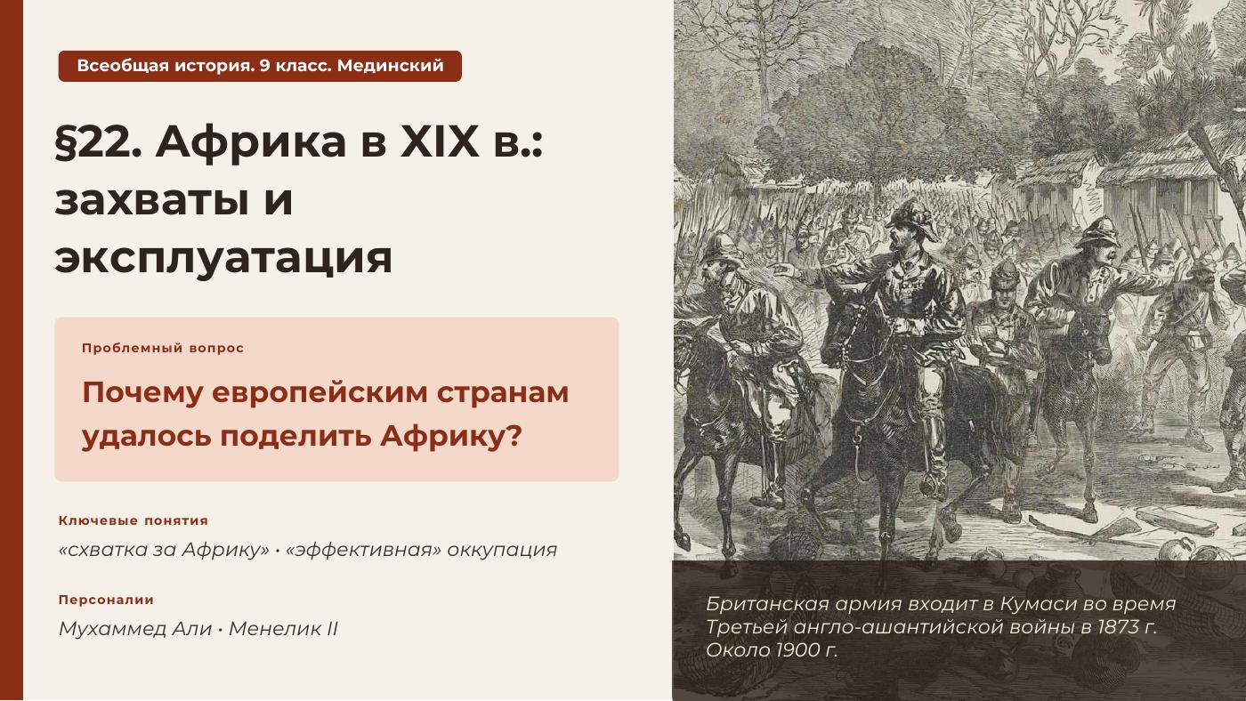 Африка в XIX в.: захваты и эксплуатация — полный комплект