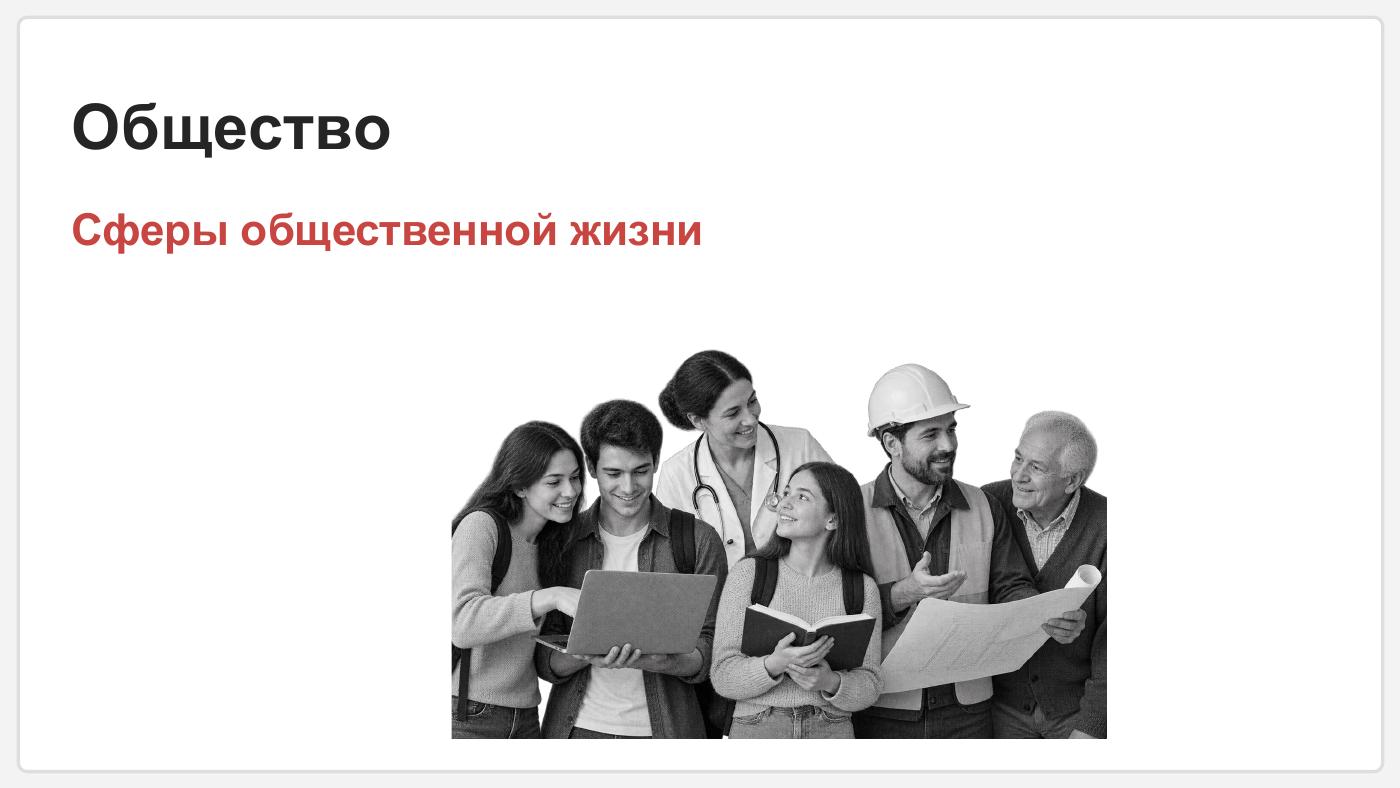 Общество. Сферы общественной жизни — полный комплект