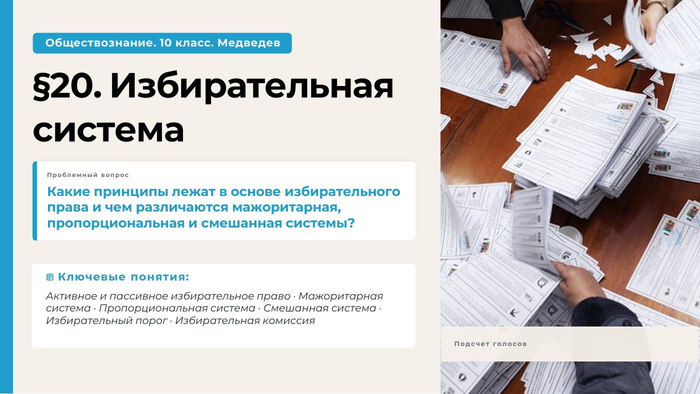 Избирательная система — полный комплект