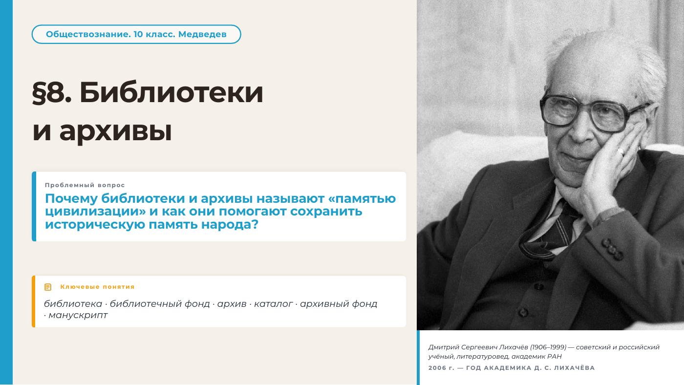 Библиотеки и архивы — полный комплект