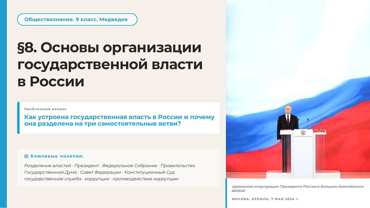 Основы организации государственной власти в России — полный комплект